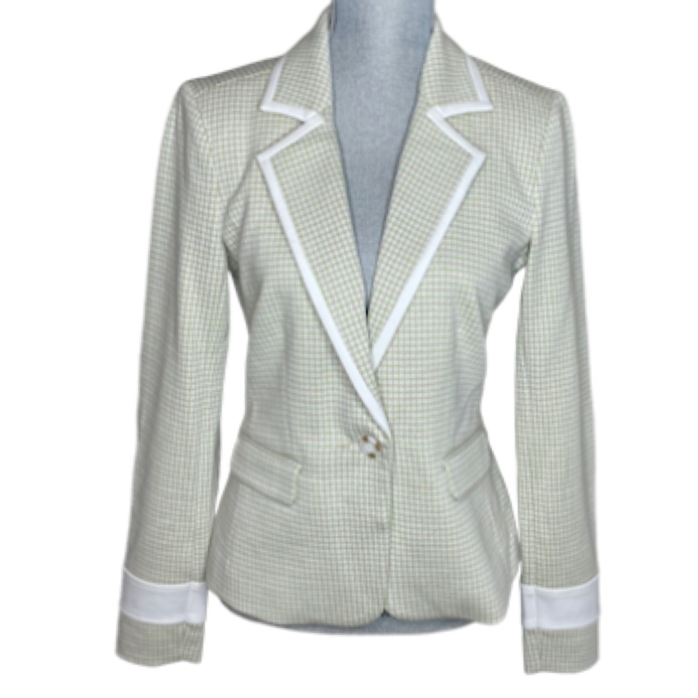 ECRU COMBO JACKET PLAID SIZE 4